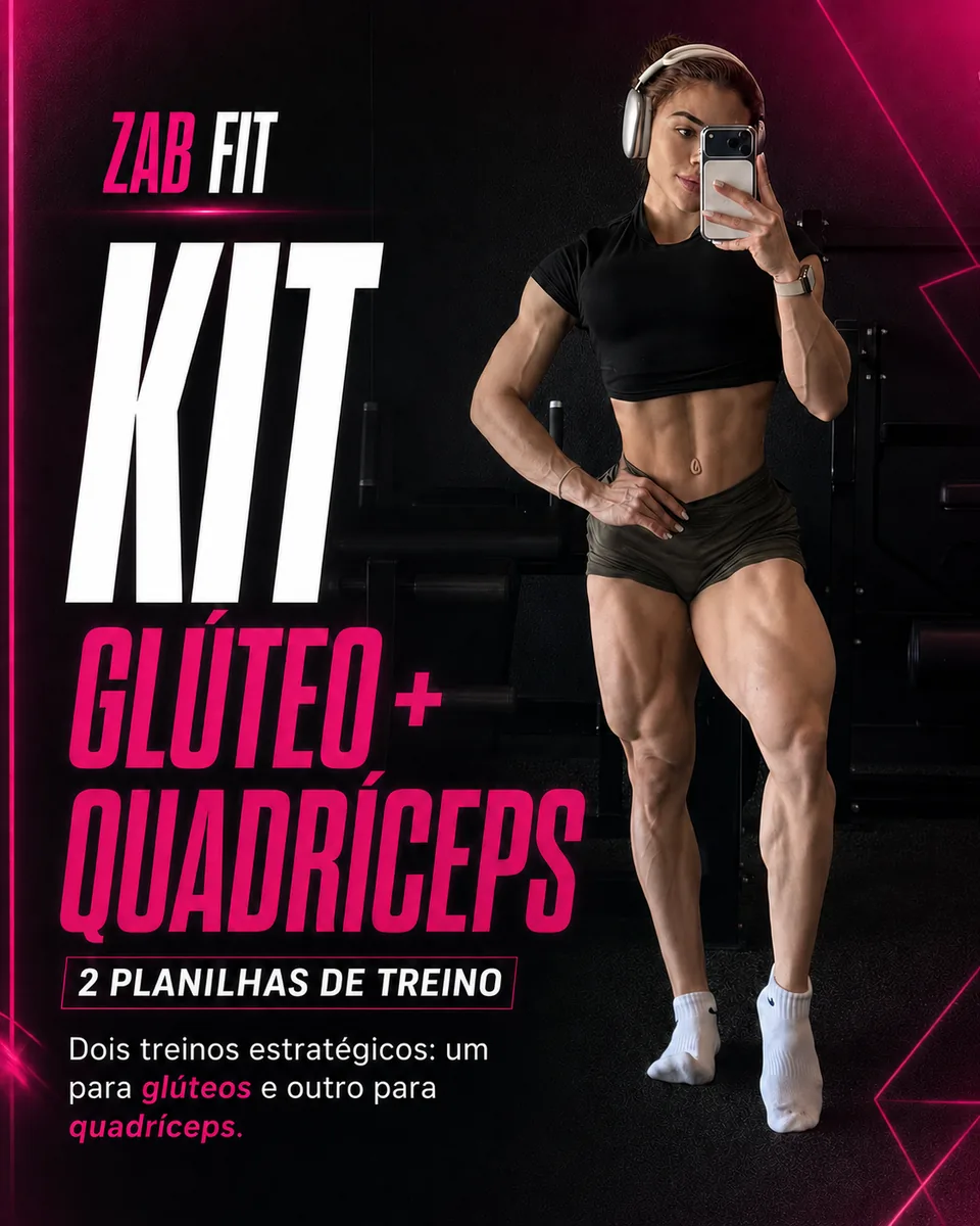 Capa oficial do Kit Glúteos e Quadríceps de Diva, com duas planilhas de treino